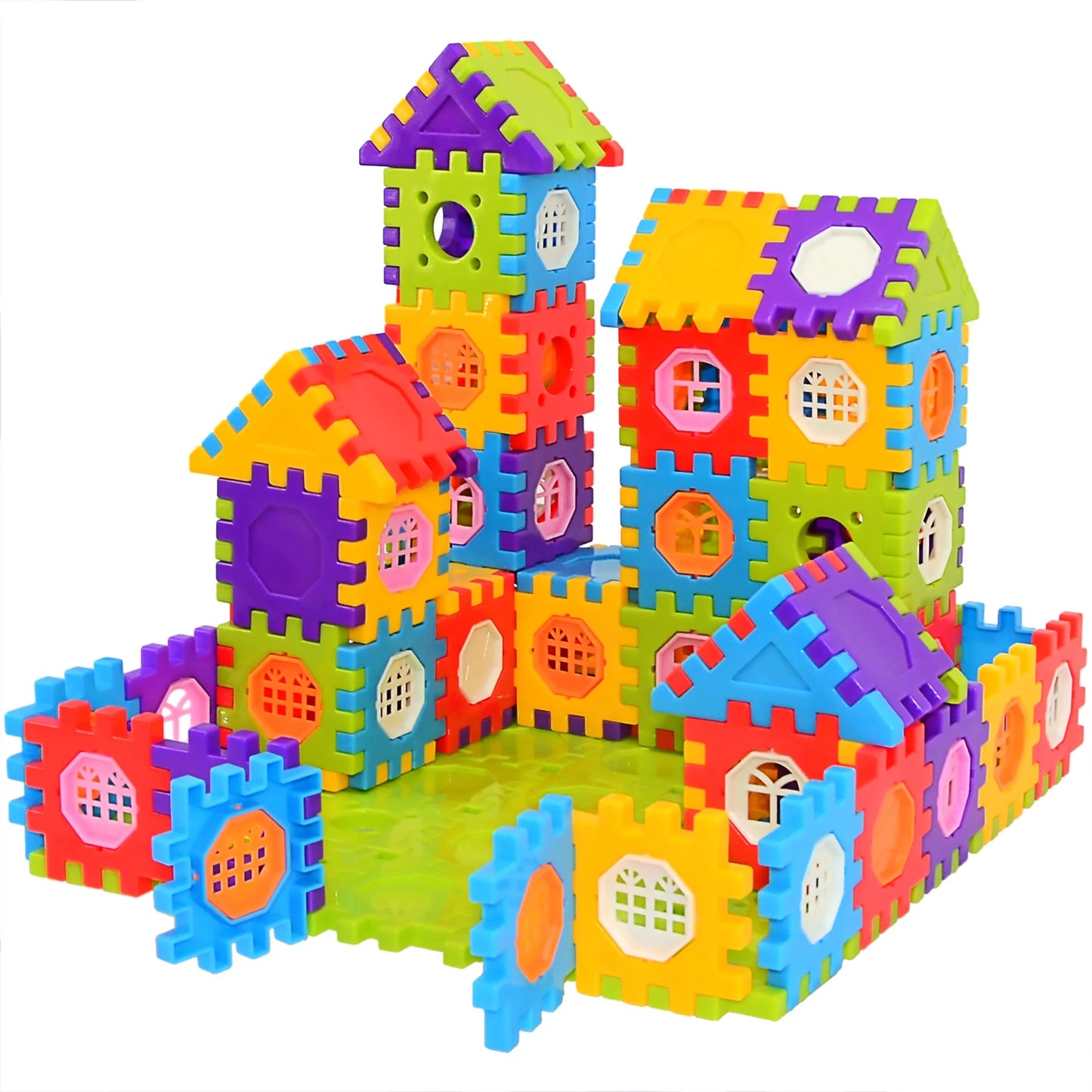160-Piece Tiles Building Blocks Set Educational Playset STEM Toys for Toddlers