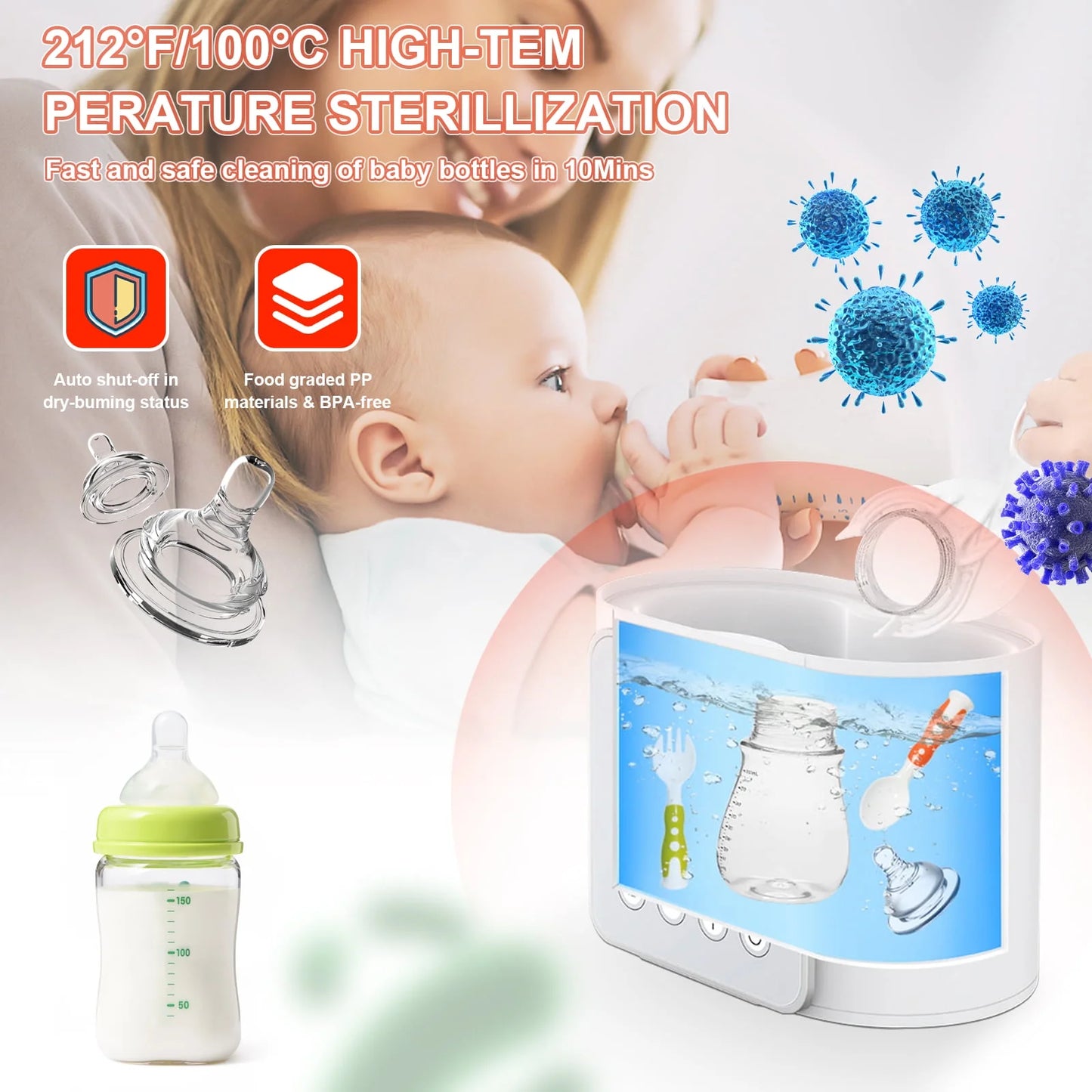 Double Bottles Milk Warmer