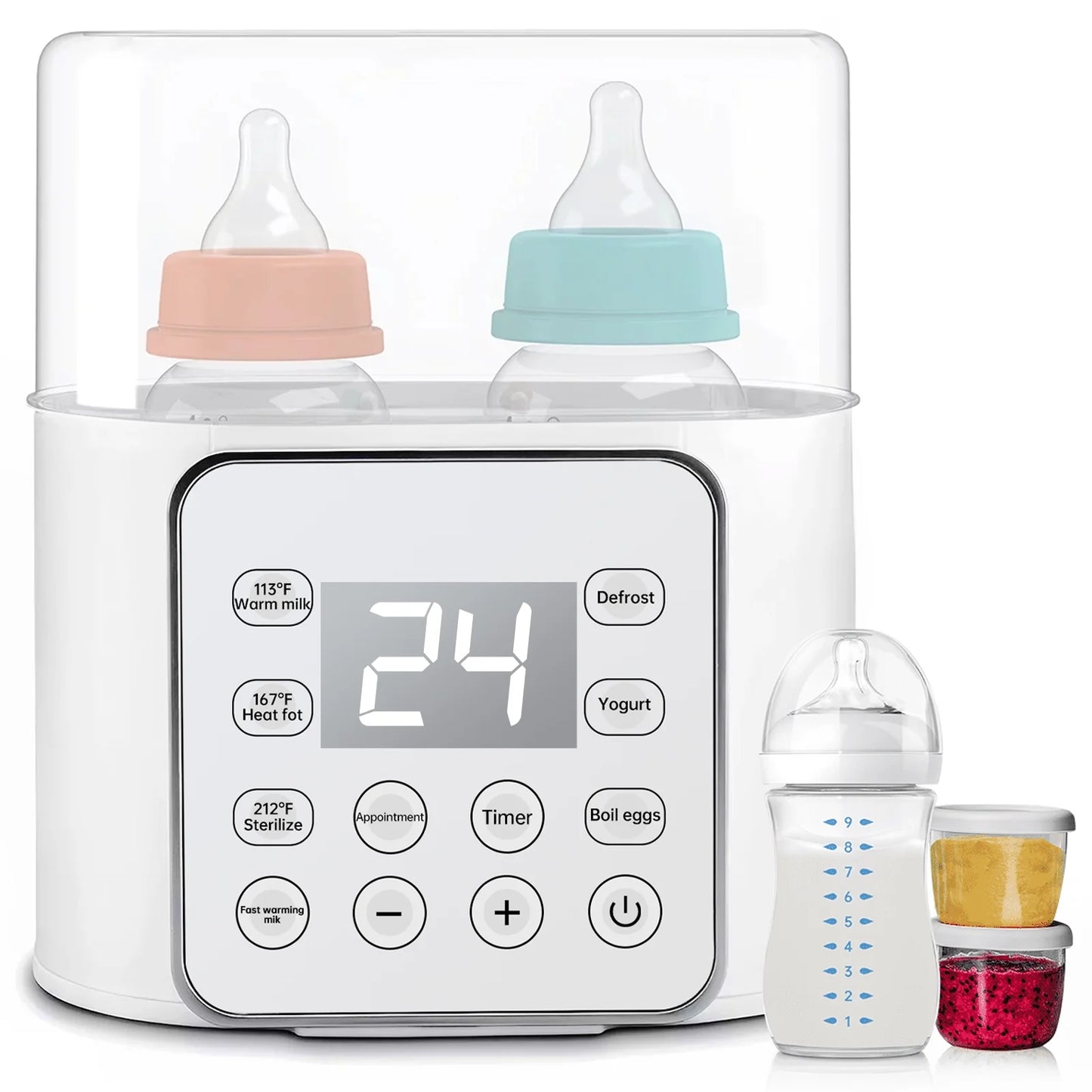 Double Bottles Milk Warmer