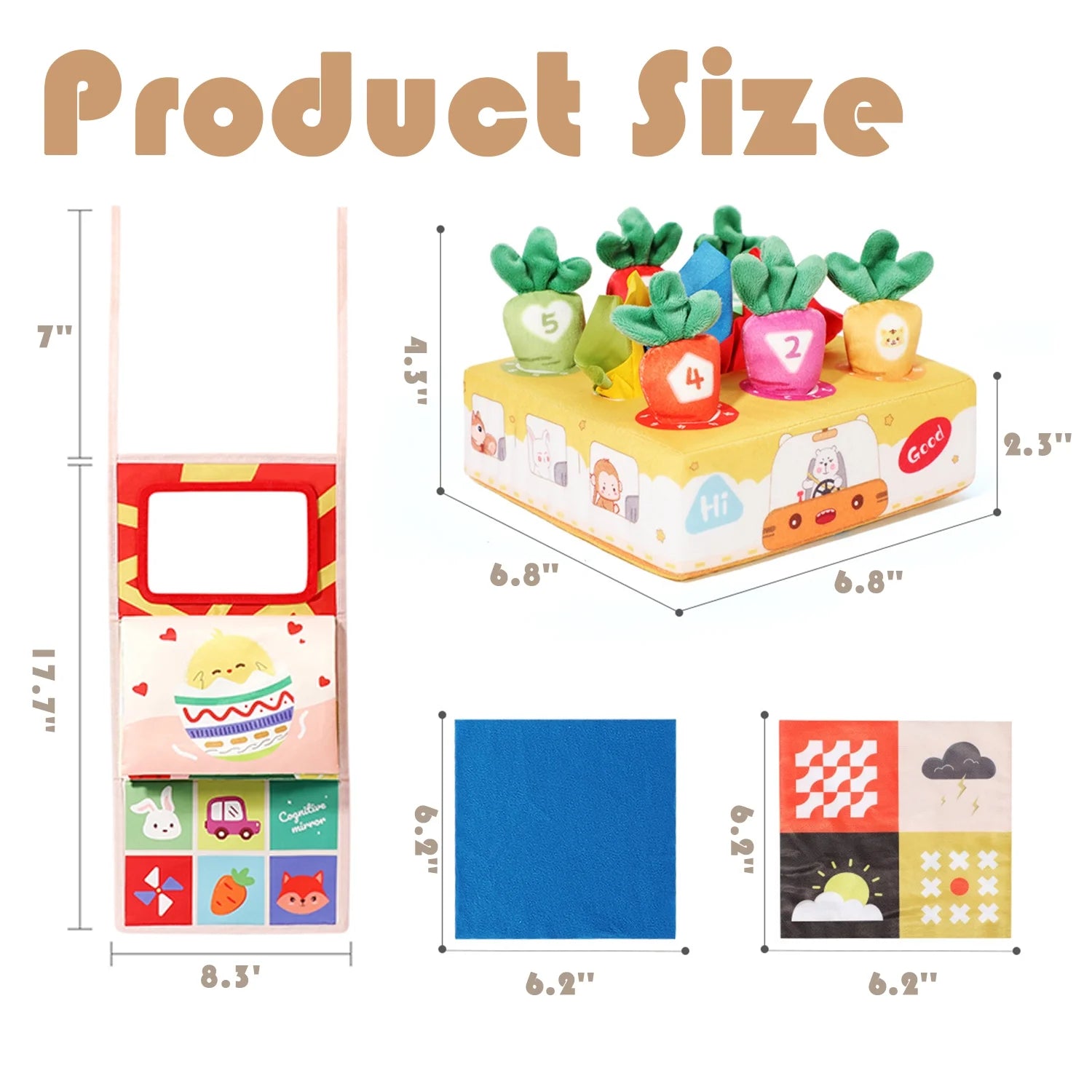 Sensory Montessori Toys Set for Babies 0-14 Months