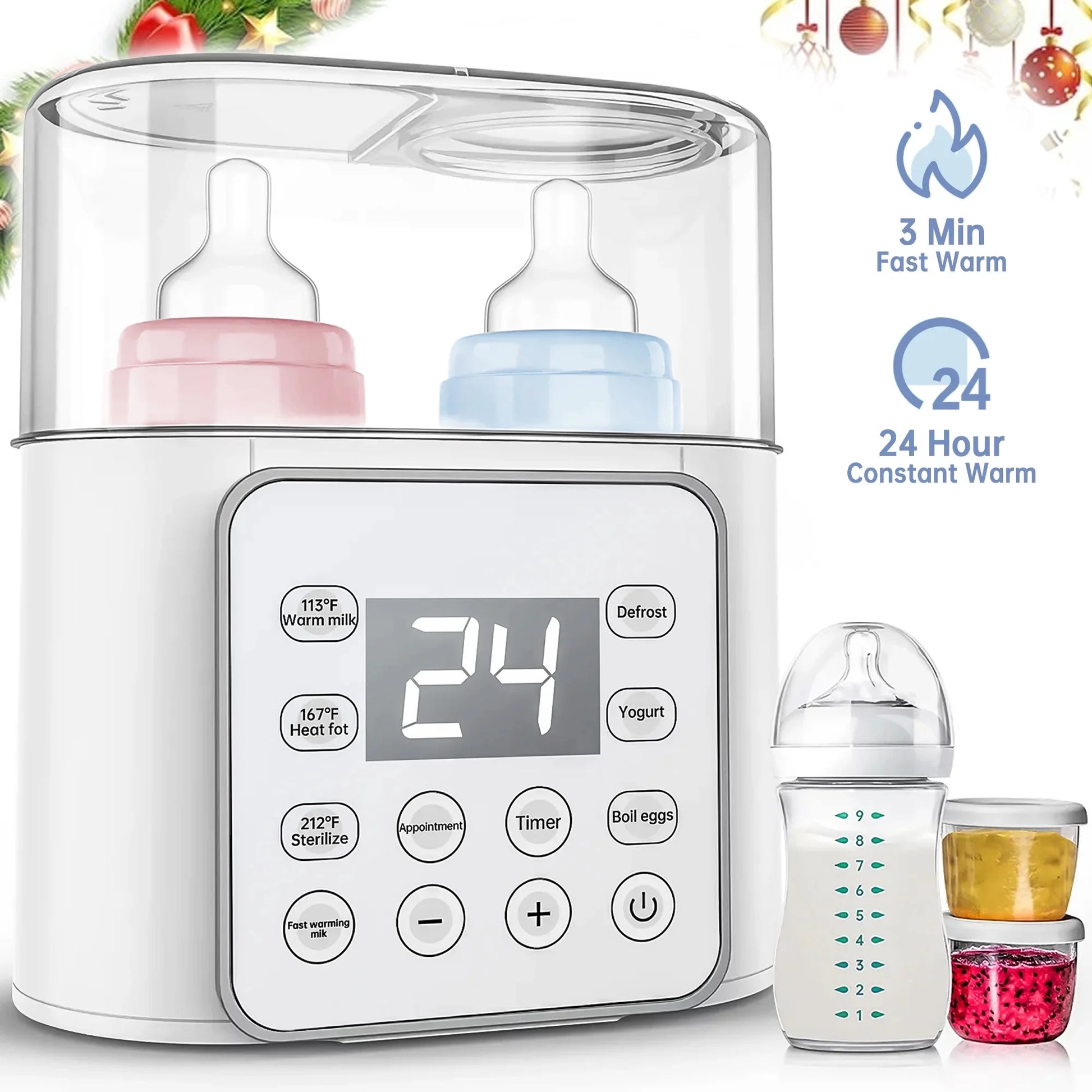 Double Bottles Milk Warmer 