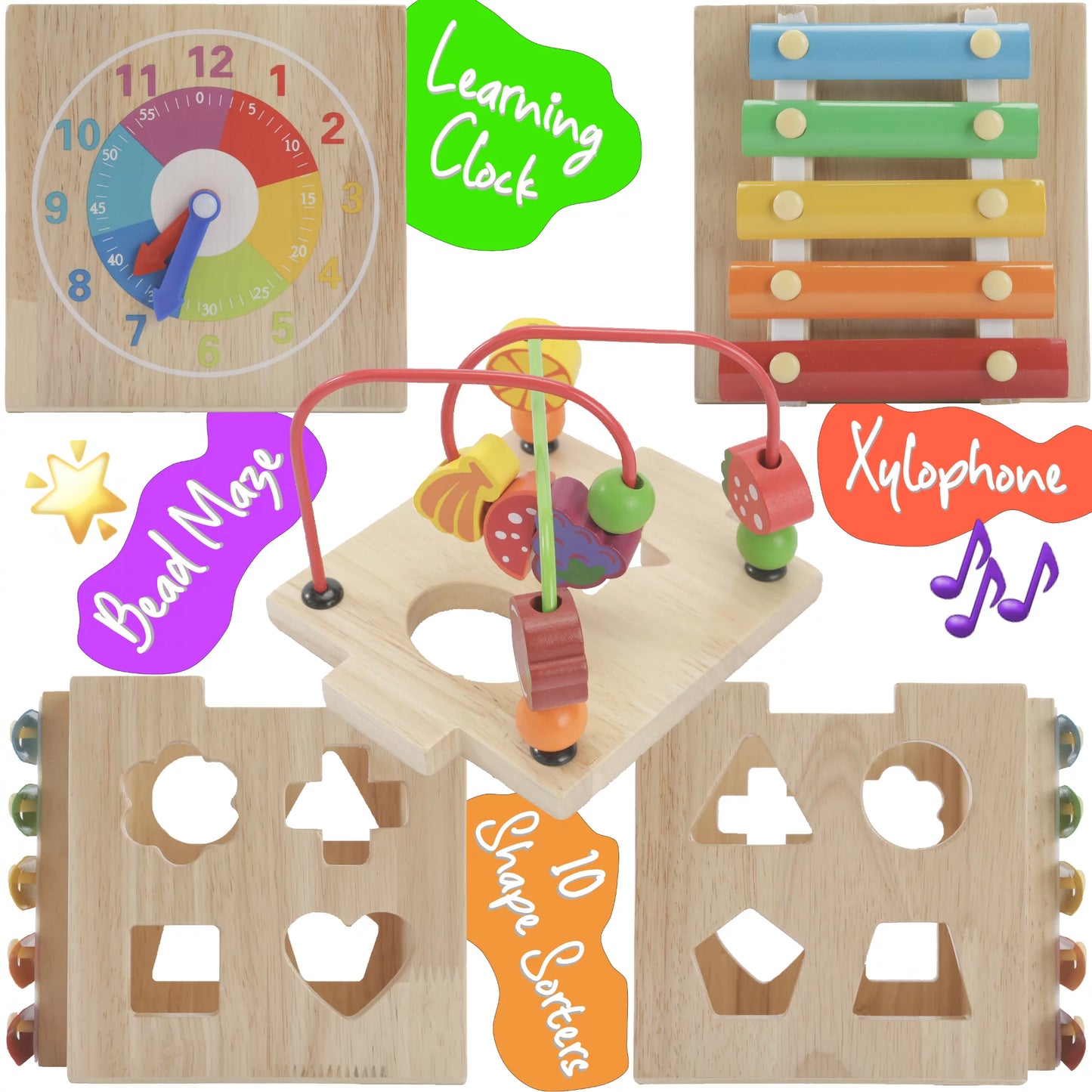 Baby Activity Cube Montessori Toys