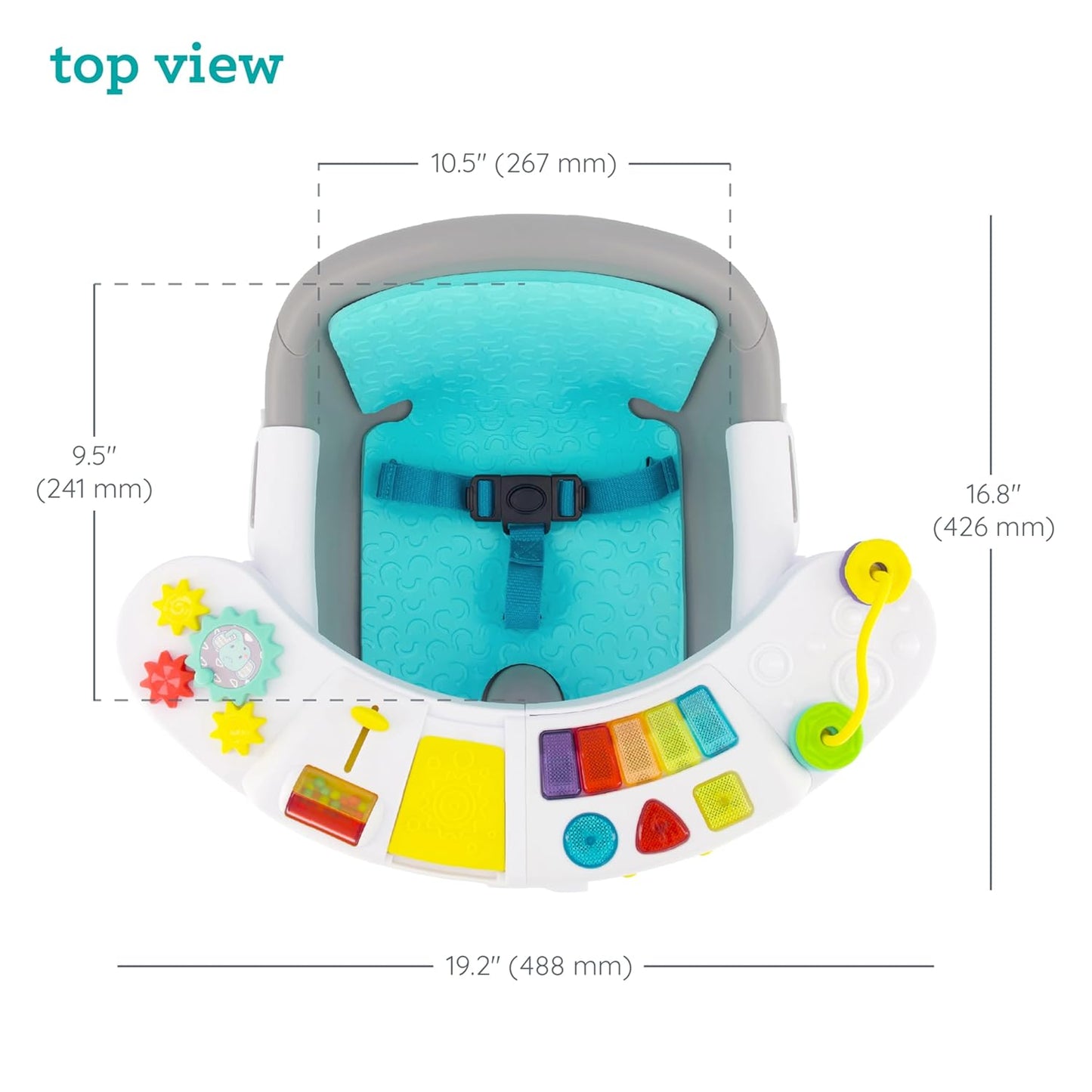 3-In-1Infant Activity and Feeding Seat with Electronic Piano